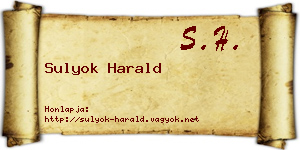 Sulyok Harald névjegykártya